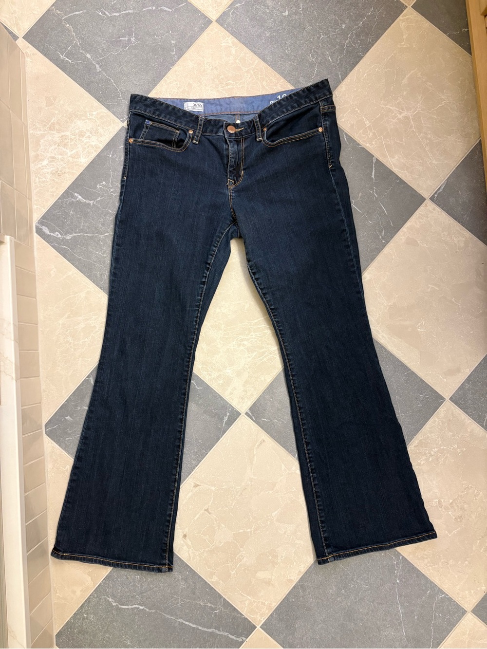 Gap Mid Rise Dark Blue Women's Bootcut Jeans size 31 size 12a Curvy